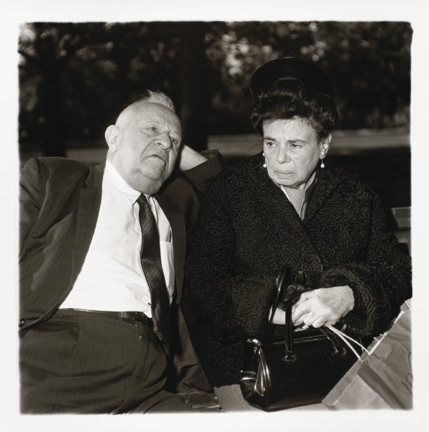 Elderly couple on a park bench, N.Y.C.