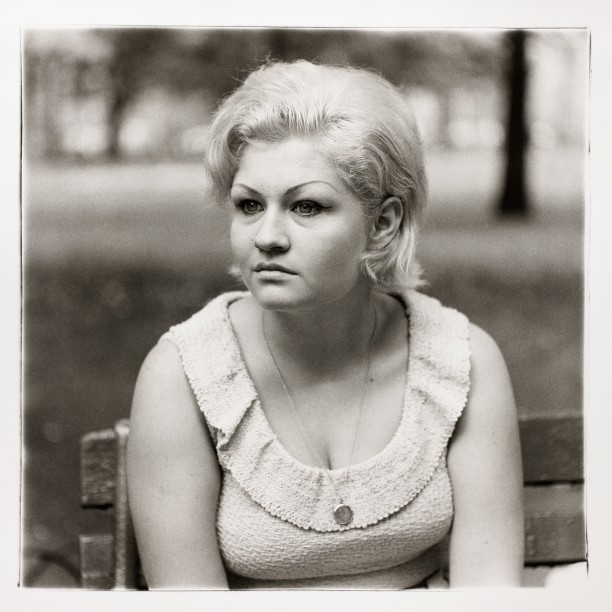 Woman with a locket in Washington Square Park, N.Y.C.