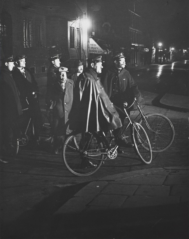 Police during a raid in Montmartre