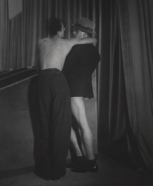 Young couple wearing a two-in-one suit at the Bal de la Montagne Sainte-Genevieve