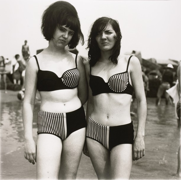 Two girls in matching bathing suits, Coney Island, N.Y.