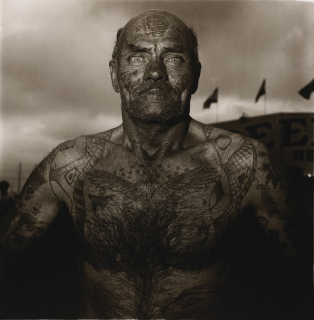 Tattooed man at a carnival, Md.