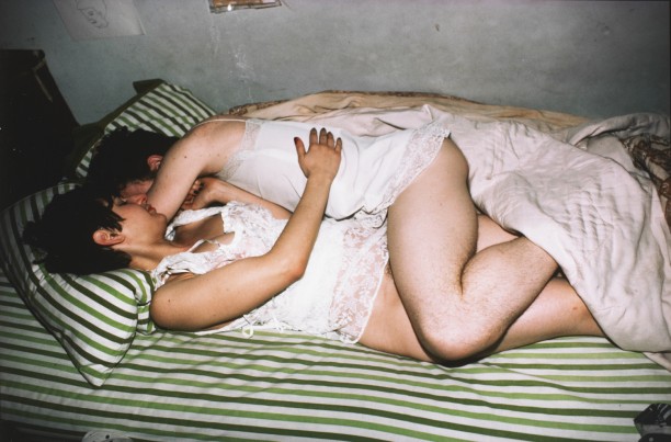 Man and woman in slips, New York City