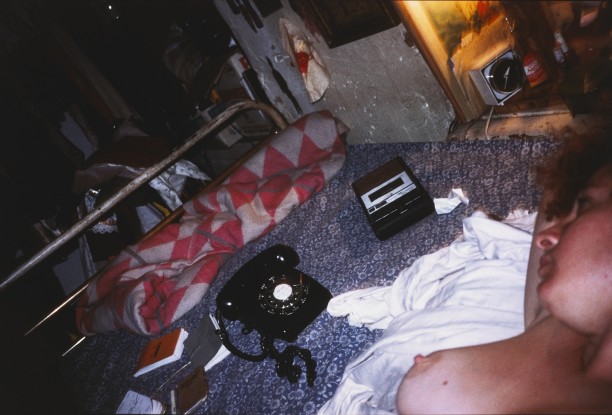 Self-portrait in bed, New York City