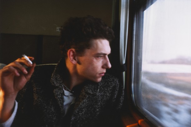 Dieter on the train, Sweden