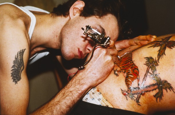 Mark tattooing Mark, Boston