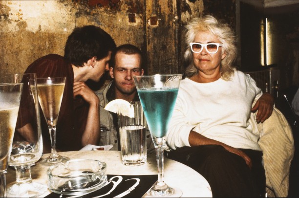 Bea with blue drink, O-Bar, West Berlin