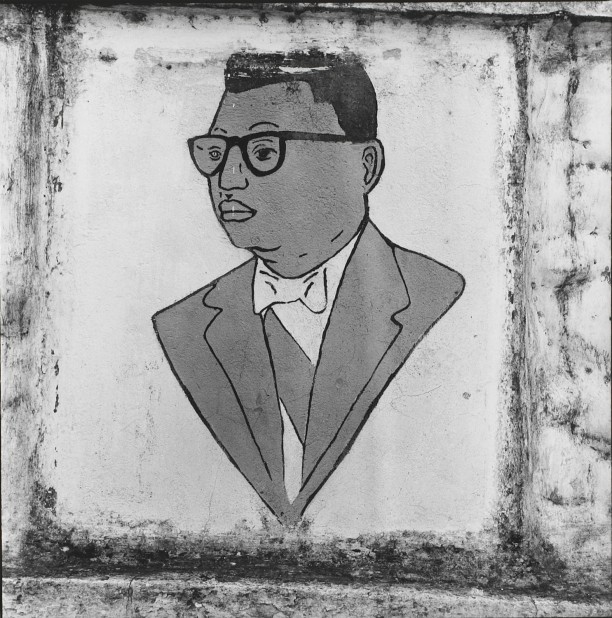 Papa Doc. Defaced mural in Léogâne