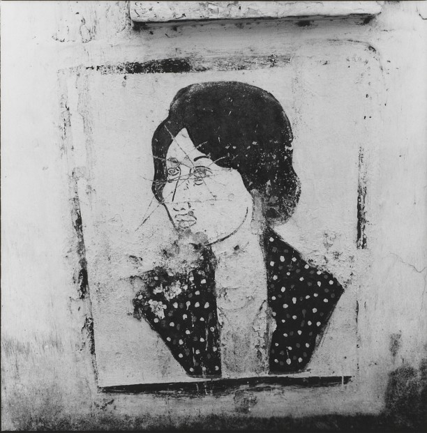 Simone Duvalier. Defaced mural in Léogâne