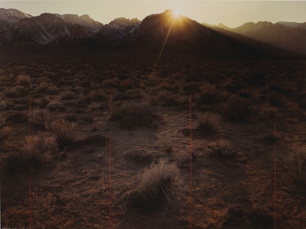 Setting Sun on Mount Whitney, Alabama Hills, California