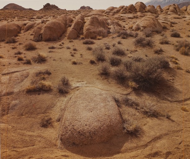 Orange Lines Parallel to Edge of Desert, Alabama Hills, California