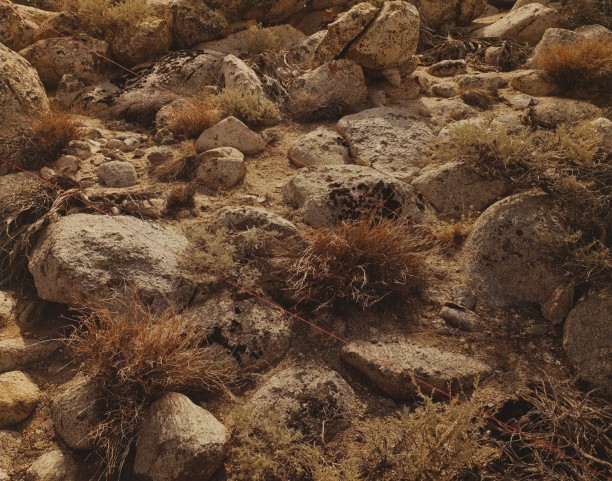 Red Parallel Diagonal Lines, Alabama Hills, California