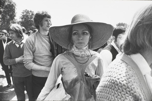 Untitled (Woman in a large brimmed hat eating an ice cream)