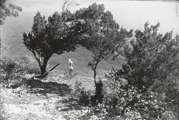Untitled (Woman skinny dipping in lake)