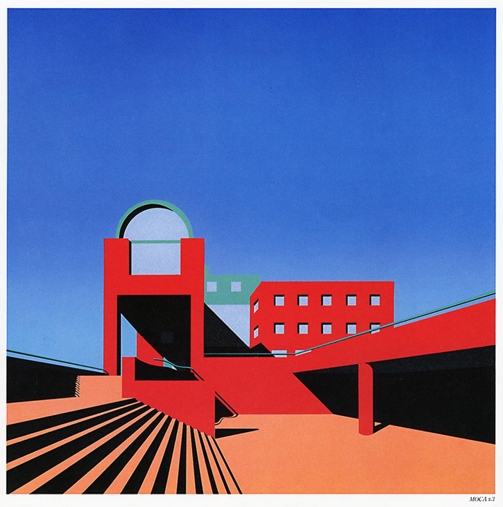 Project drawings of The Museum of Contemporary Art, Los Angeles by MOCA architect Arata Isozaki