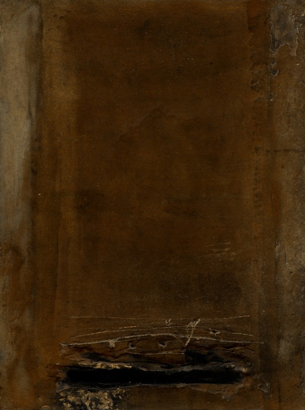 Ochre-Brown with Black Crack. No. XVIII