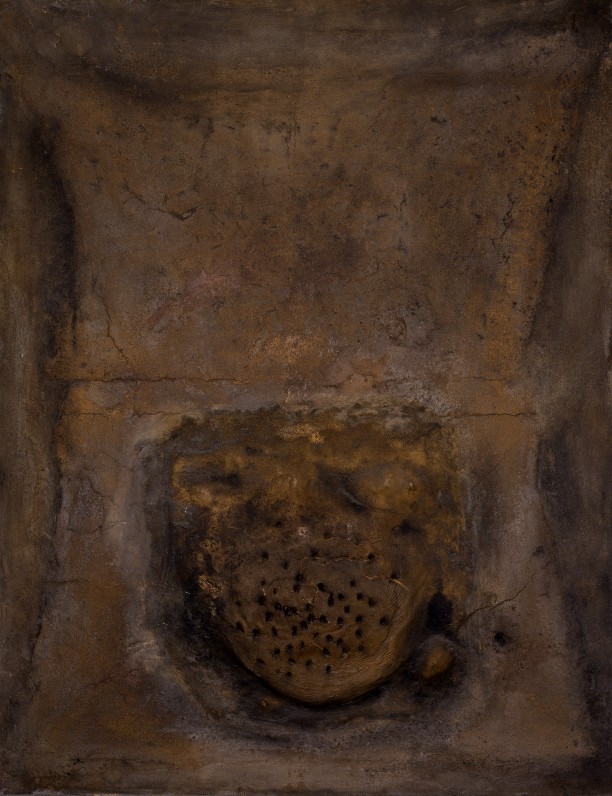 Blackish Ochre with Perforations