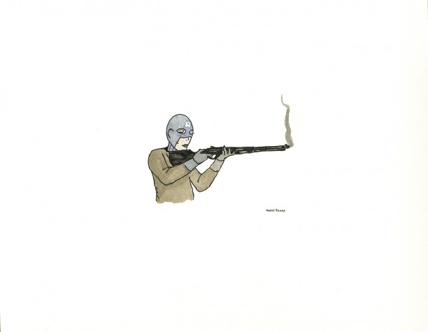 Untitled (Ms. Captn. America with Rifle)