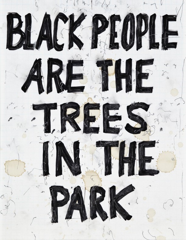 Black people are the trees in the park