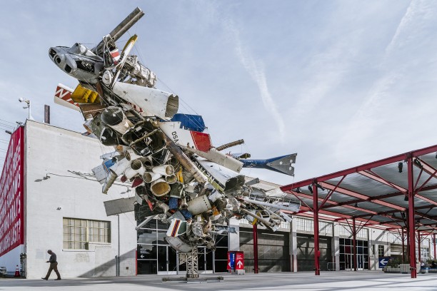 Chas' Stainless Steel, Mark Thompson's Airplane Parts, About 1,000 Pounds of Stainless Steel Wire, and Gagosian's Beverly Hills Space at MOCA