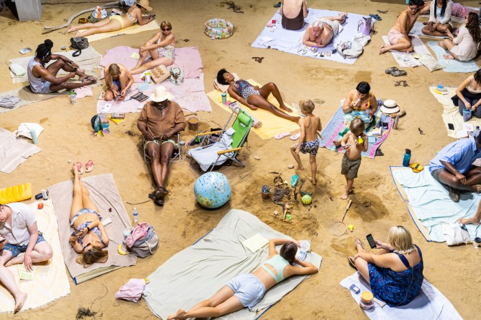 Installation view of Sun &amp; Sea, presented by the Hammer, MOCA, and CAP UCLA, October 14–16, 2021 at The Geffen Contemporary at MOCA. Photo by Elon Shoenholz.